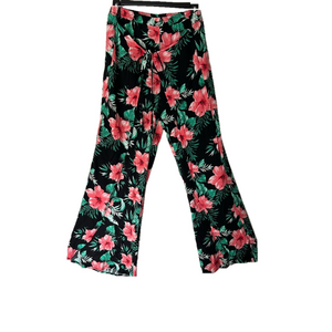 Derek Heart Women's Floral Wide-Leg Pants Size L